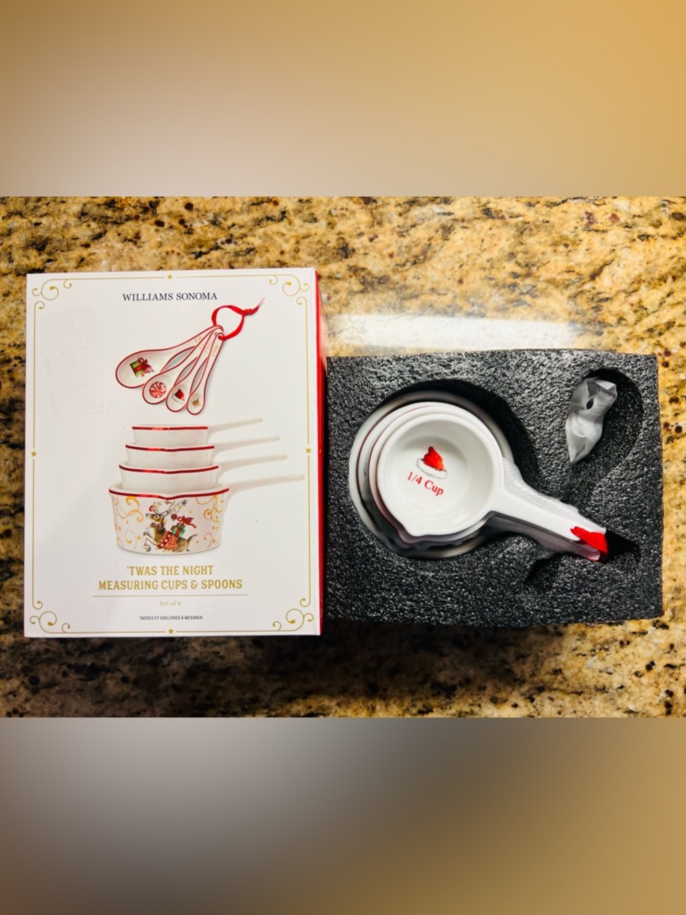Williams Sonoma Twas The Night Before Christmas Measuring Cups & Spoons NEW